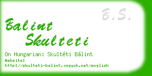 balint skulteti business card